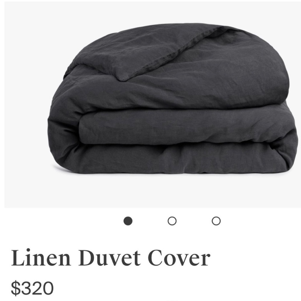 Parachute Linen Duvet Cover - Coal.